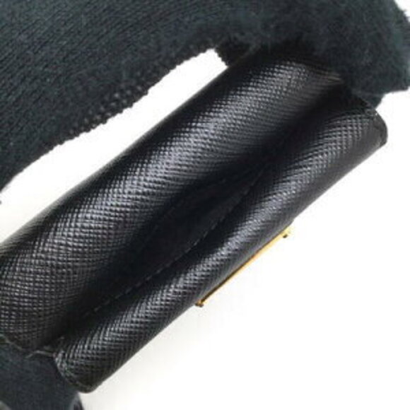 Prada Tri fold Compact Wallet Leather Black - Picture 9 of 9